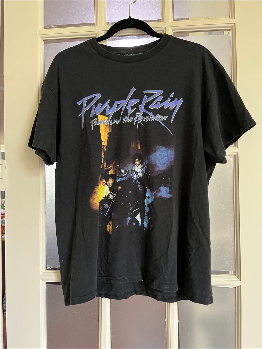 Prince Black 'Purple Rain' Short Sleeve Tee